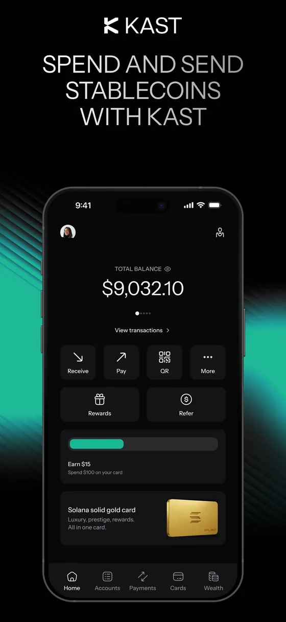 KAST App Store listing: spend and send stablecoins with KAST
