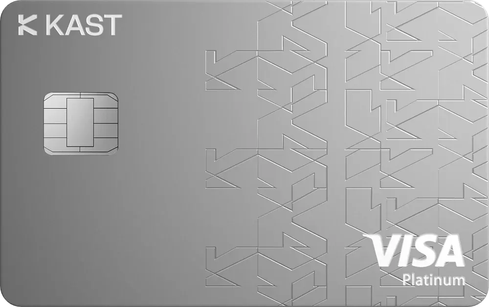 KAST Standard card, a Visa Platinum crypto card