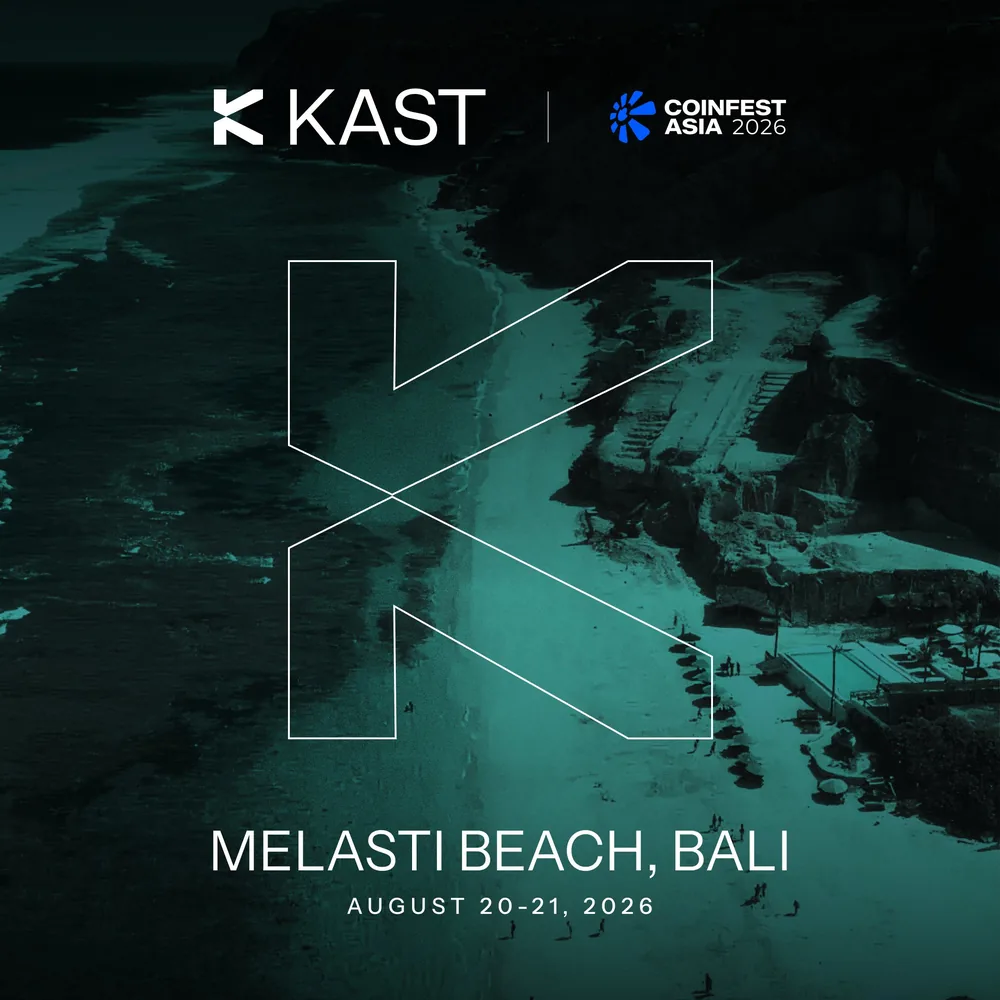 KAST at Coinfest Asia 2026, Melasti Beach, Bali, 20–21 August 2026