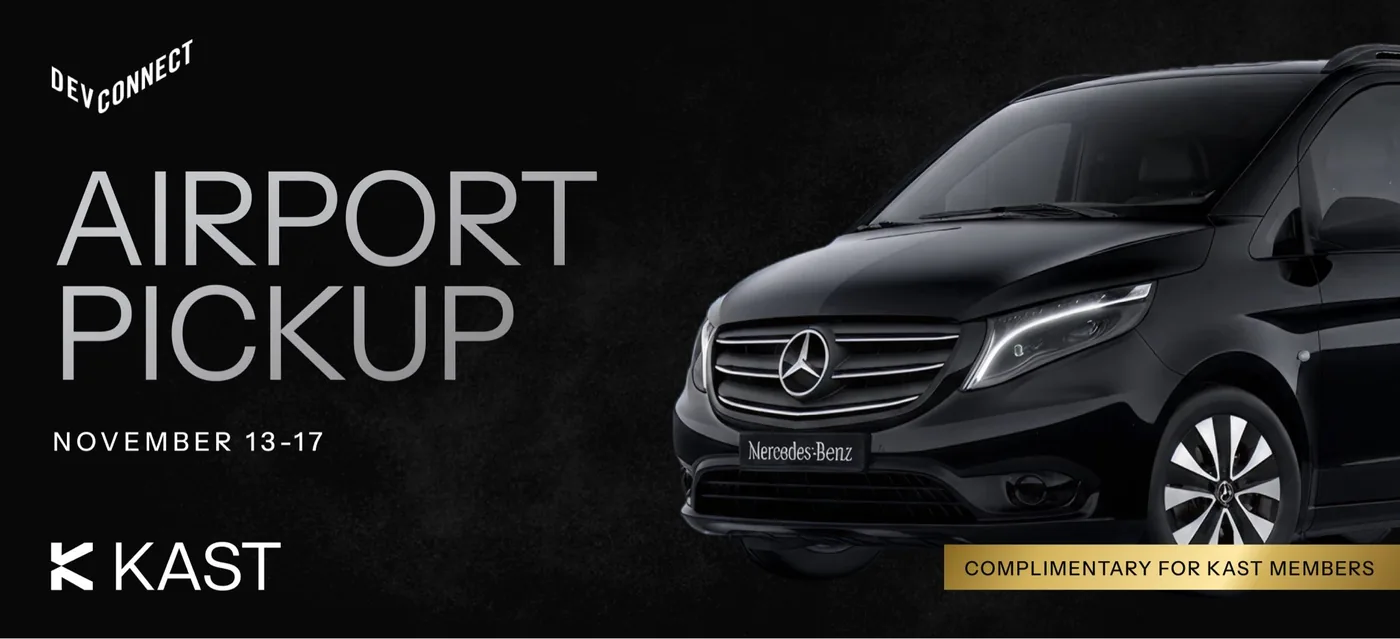 KAST complimentary airport pickup for members at Devconnect Buenos Aires