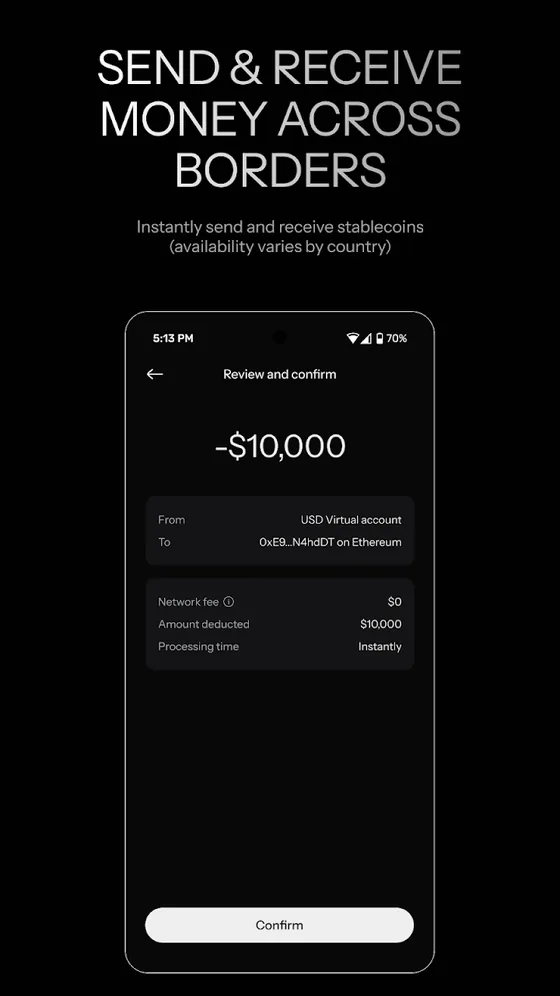KAST Google Play listing: send and receive money across borders