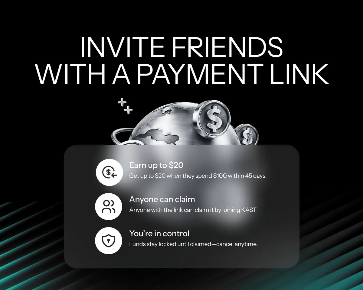 KAST: invite friends with a payment link
