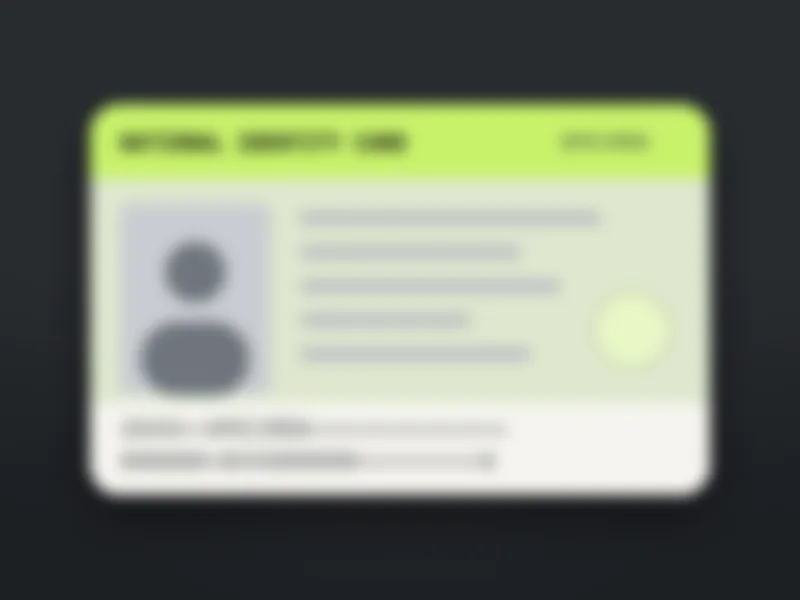 Bad KYC ID photo: blurry card