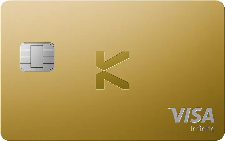KAST Private gold-plated card (Visa Infinite)