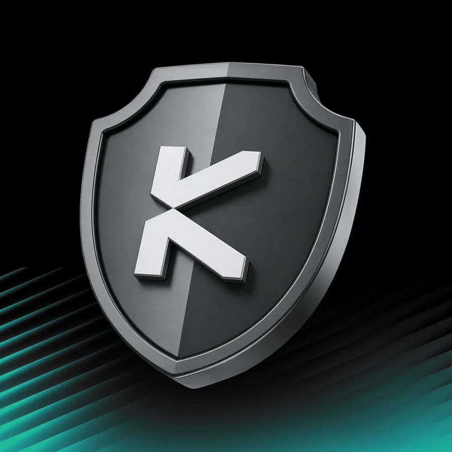 KAST security shield with the K logo