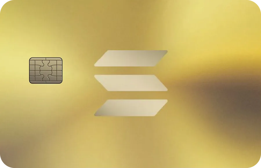 KAST Solana Solid Gold card (invite only)